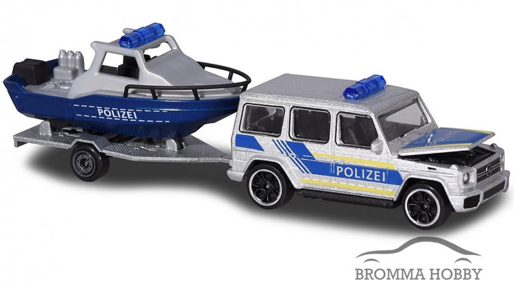 Mercedes G63 med Patrulbåt - Polizei - Klicka på bilden för att stänga